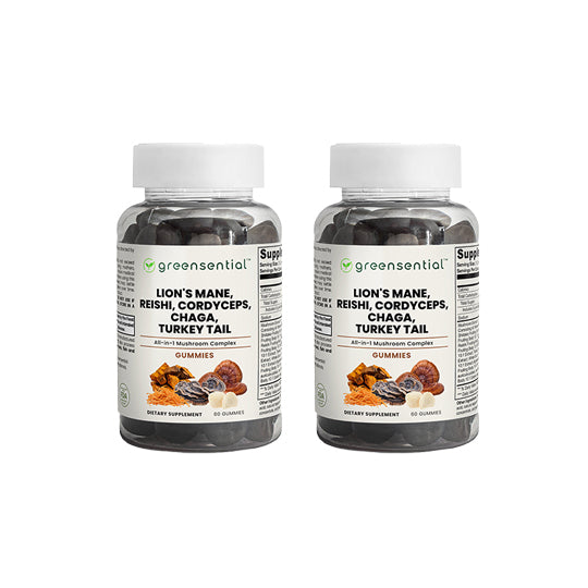 10-in-1 Mushroom Complex Gummies: Lion's Mane, Reishi, Cordyceps, Chaga, Turkey Tail & More - 2,500mg 10:1 Extract