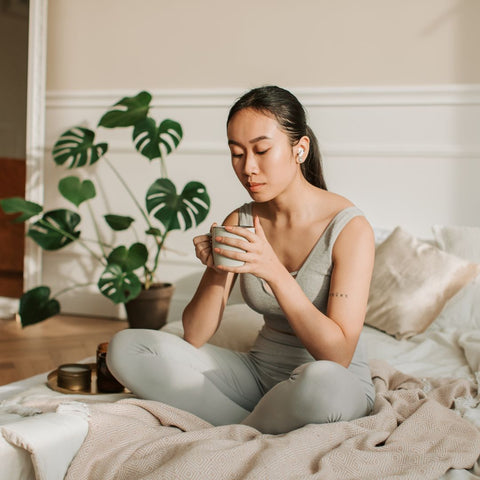 A woman resting