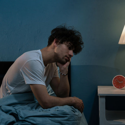 A man who is stressed and can't sleep